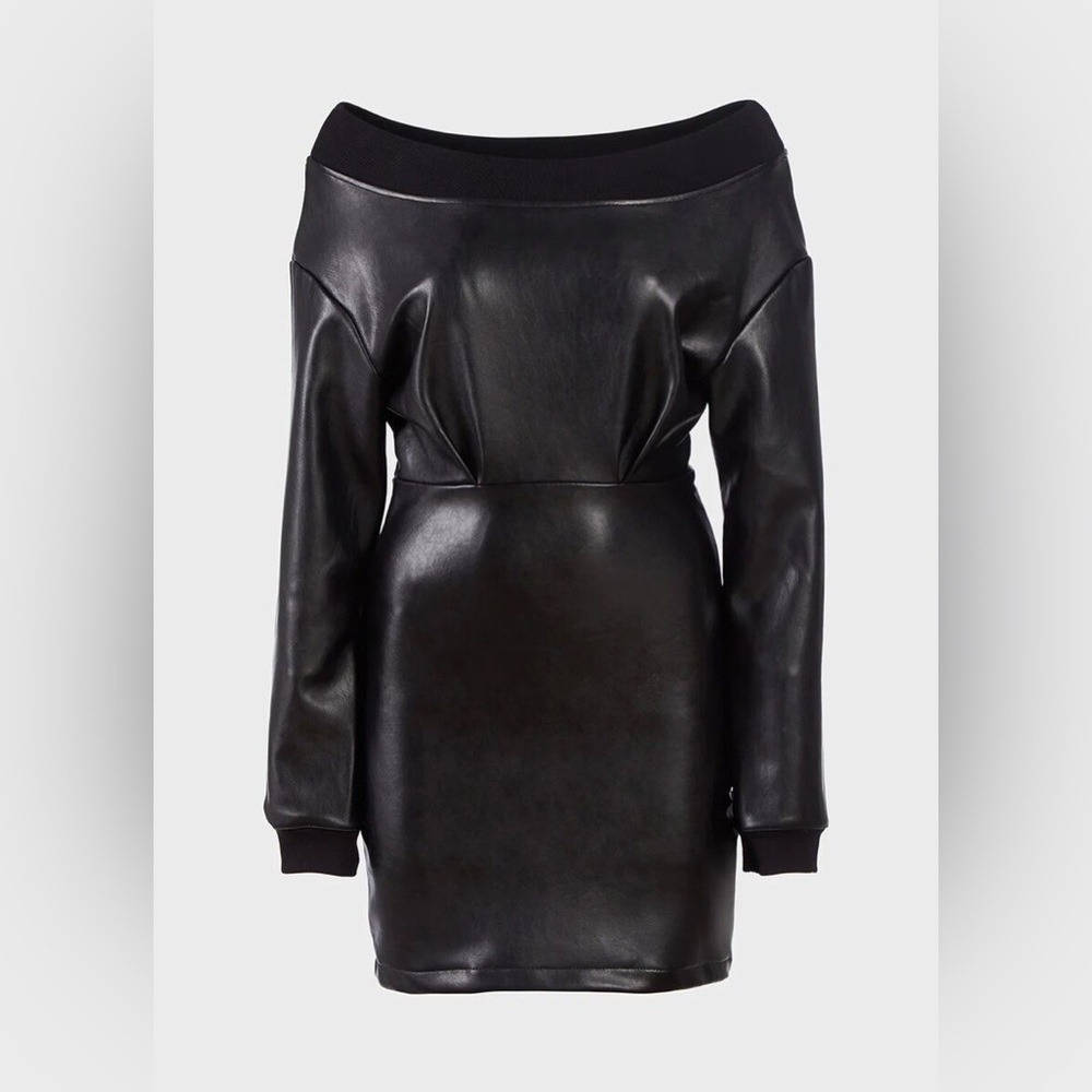 RTA Rachele Faux Leather dress Black XS